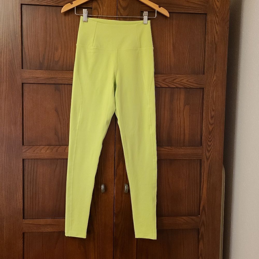 Girlfriend Collective Compressive High Rise Leggings Key Lime Size Small - Picture 2 of 5